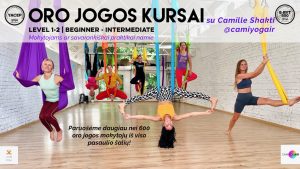 camiyogair oro jogos kursai aerial yoga teacher training school lithuania baltic international